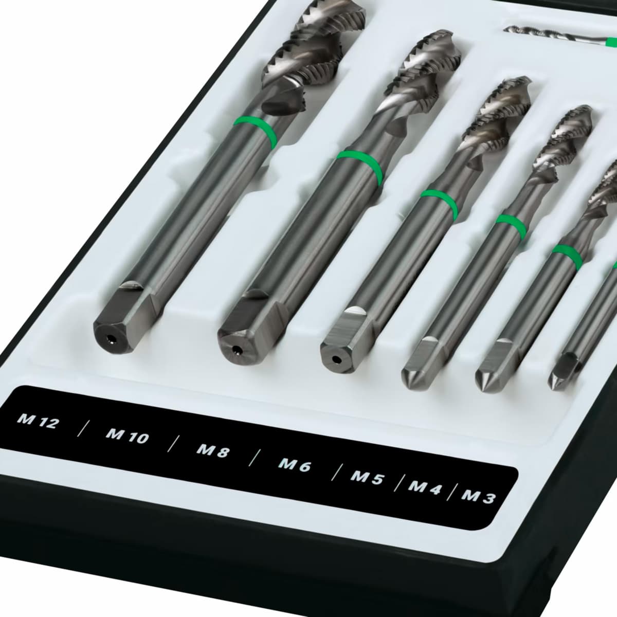 Набор винтовых машинных метчиков RUKO 7 предметов M3-M12 HSSE DIN371/376 245062RK