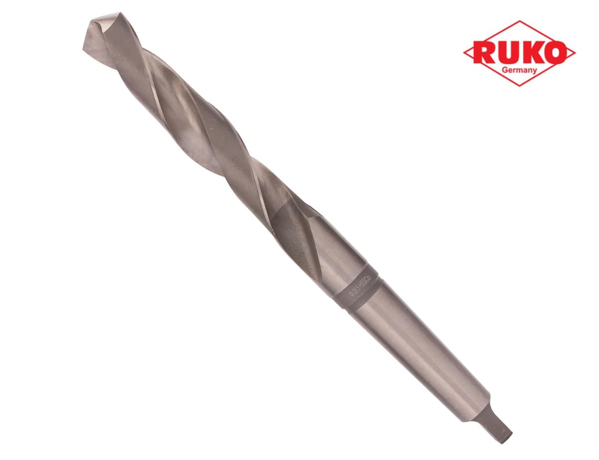 Сверло с коническим хвостовиком RUKO HSSE-Co5 26,5x286/165 мм DIN345 h8 6xD 118° KM3 204265E
