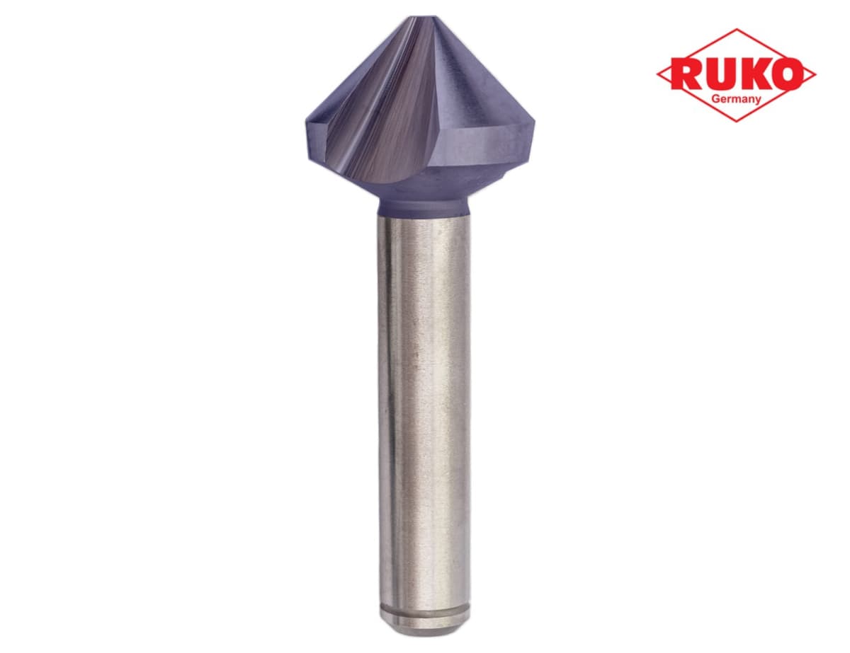 Зенковка RUKO ц/х 90° 25,0 мм HSS-G TiALN 3z DIN335C L67 мм Ø10 мм M12(BF) 102123F