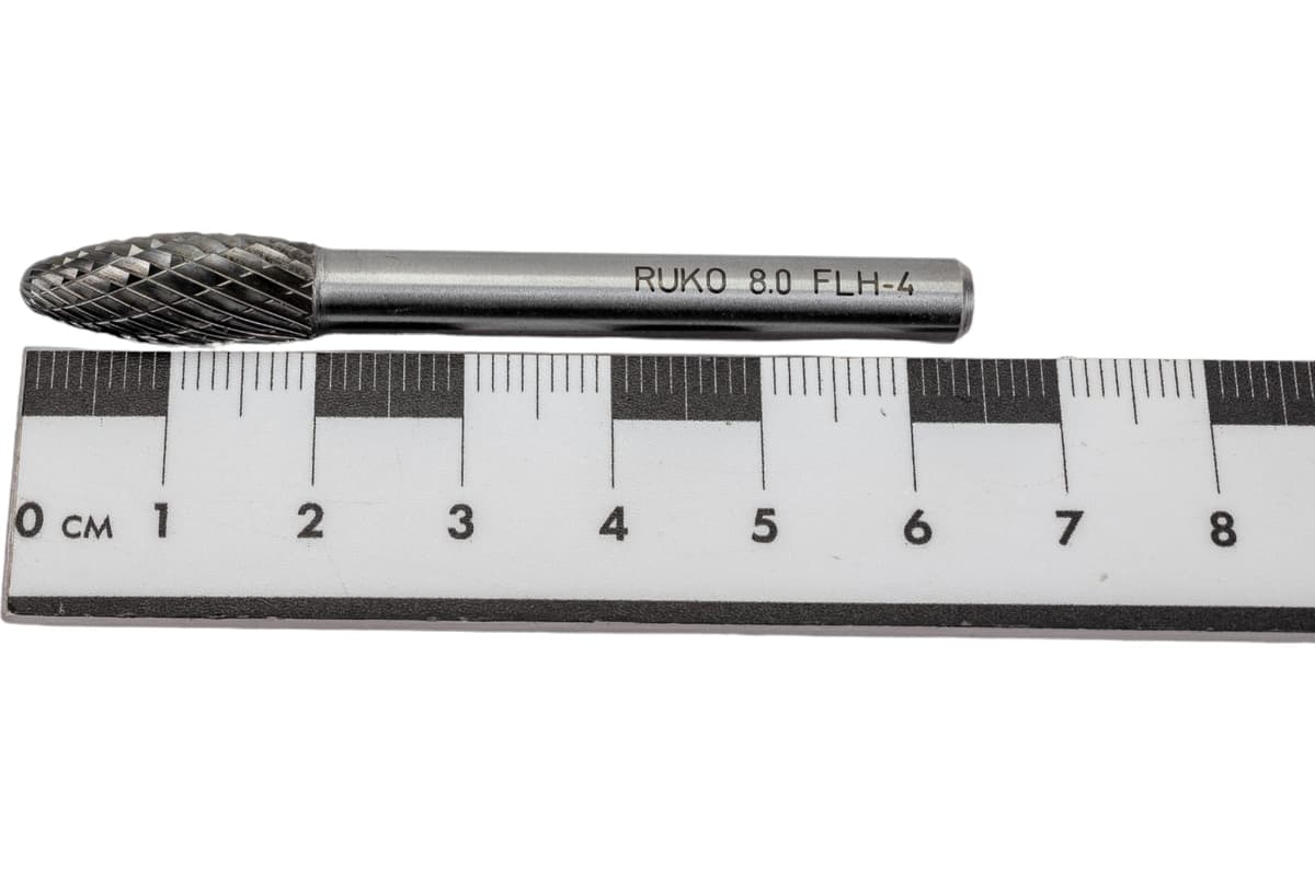 Бор-фреза твердосплавная RUKO HM H(FLH) 8,0x20x65x6 мм 116218