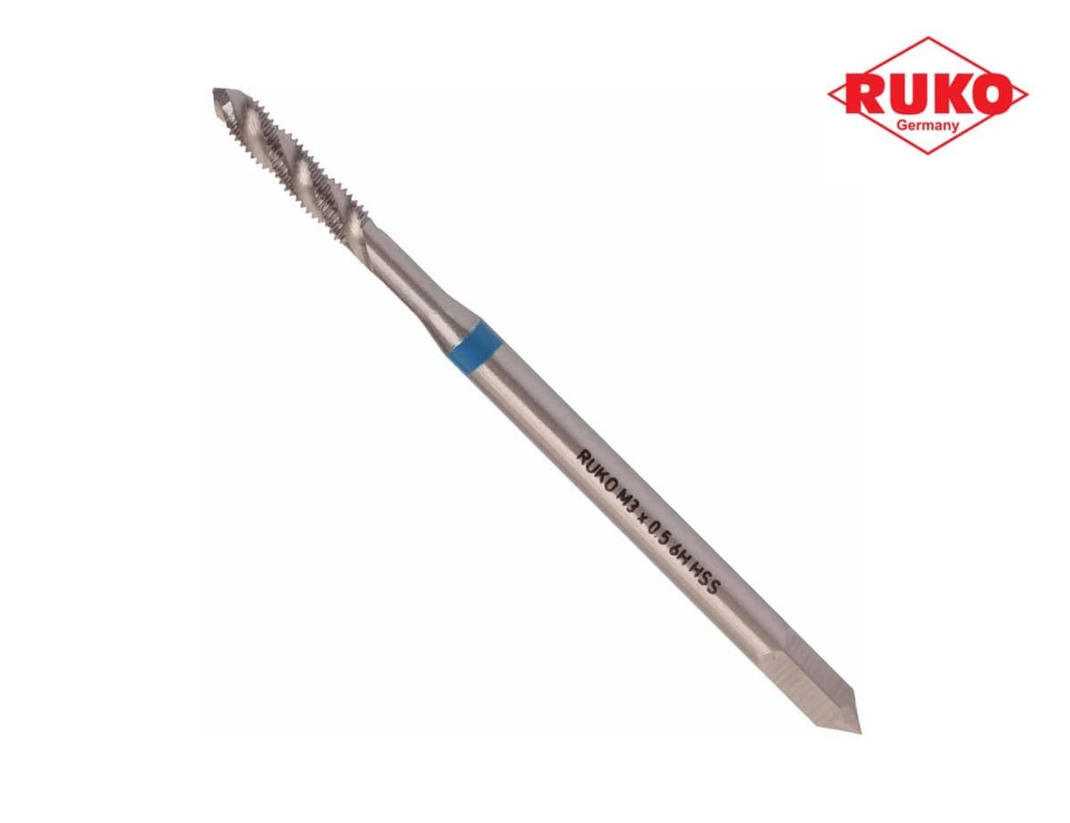 Метчик винтовой машинный RUKO HSS-G DIN371 6h метрическая резьба М3х0,5 мм 234030