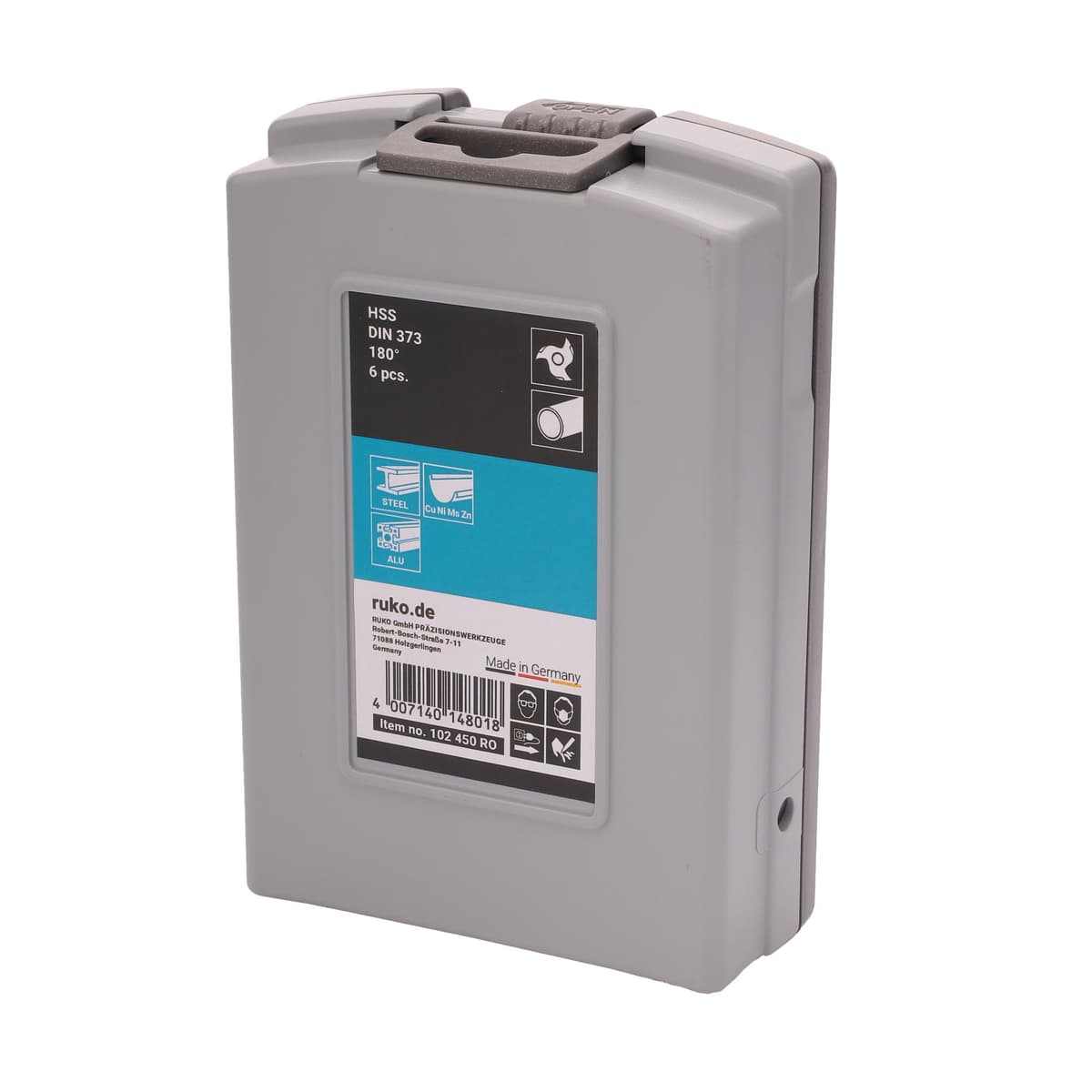Набор цековок RUKO М3-M10 DIN373 (проходные) HSS 6 шт 102450RO