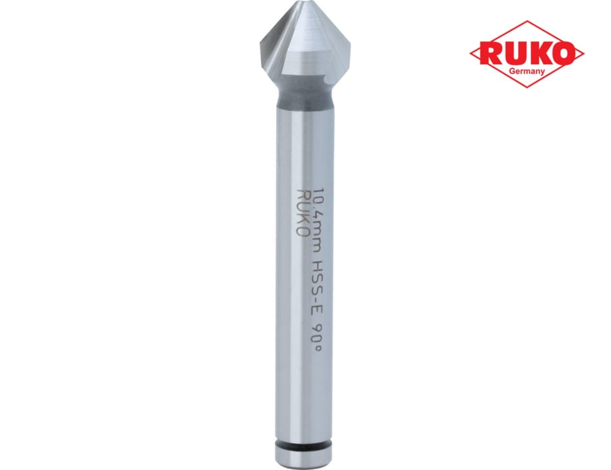 Зенковка RUKO ц/х 90° 10,4 мм HSSE-Co5 3z DIN335C L50 мм Ø6 мм M5(BF) 102114E