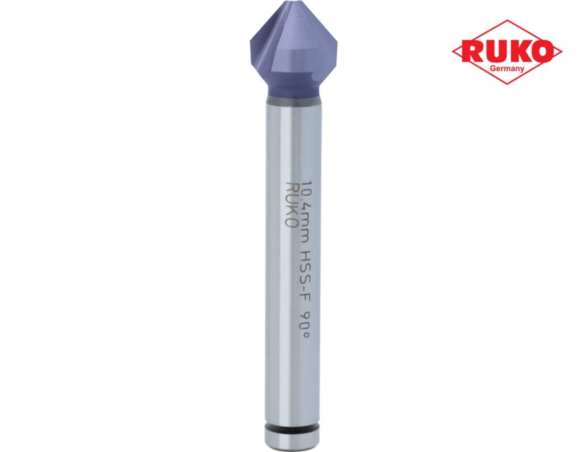 Зенковка RUKO ц/х 90° 10,4 мм HSS-G TiALN 3z DIN335C L50 мм Ø6 мм M5(BF) 102114F