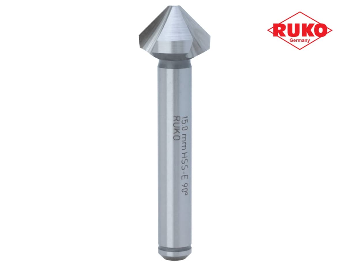 Зенковка RUKO ц/х 90° 15,0 мм HSSE-Co5 3z DIN335C L60 мм Ø10 мм M8(AF) 102118E