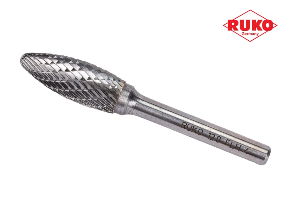 Бор-фреза твердосплавная RUKO HM H(FLH) 12,0x30x75x6 мм 116220