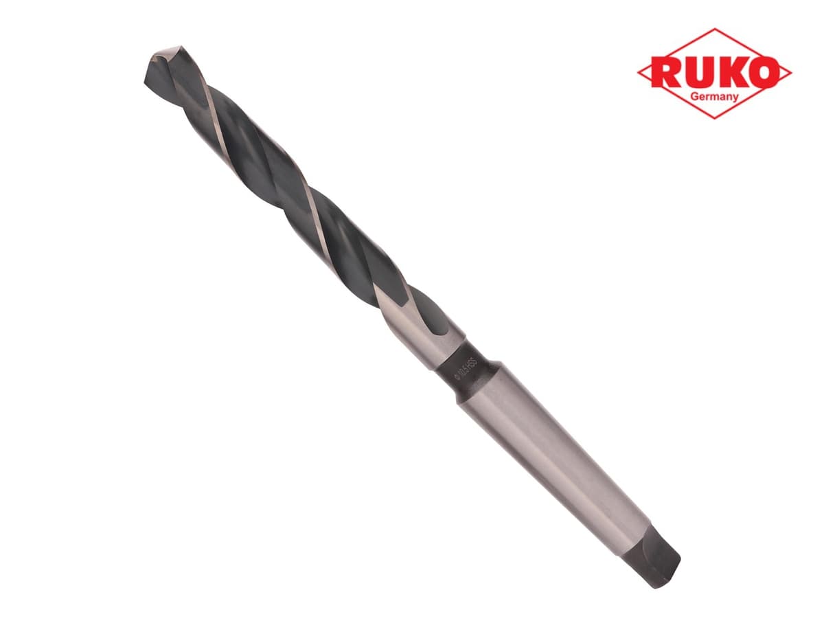 Сверло с коническим хвостовиком RUKO HSS-G 10,5x168/87 мм DIN345 h8 6xD 118° KM1 204105