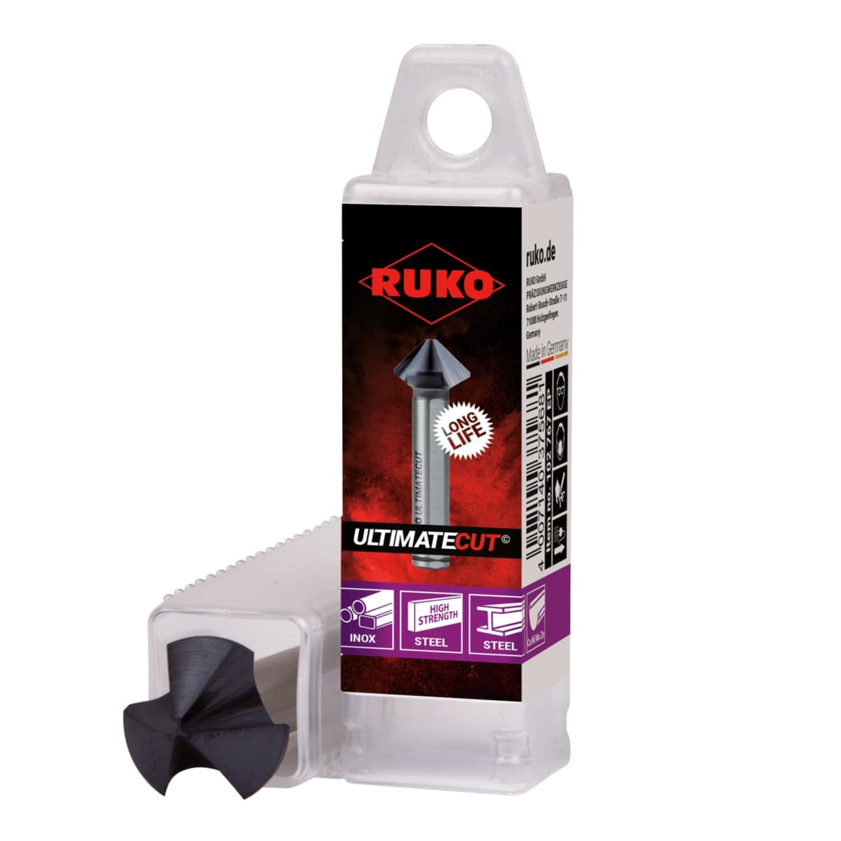 Зенковка RUKO UltimateCut ц/х 90° 10,4 мм HSSE-Co5 RunaTec 3z DIN335C L50 мм Ø6 мм 102774EP