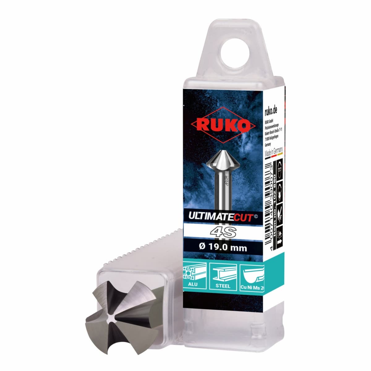 Зенковка RUKO UltimateCut 4S ц/х 90° 23,0 мм HSS-G 4z DIN335C L67 мм Ø10 мм 102882
