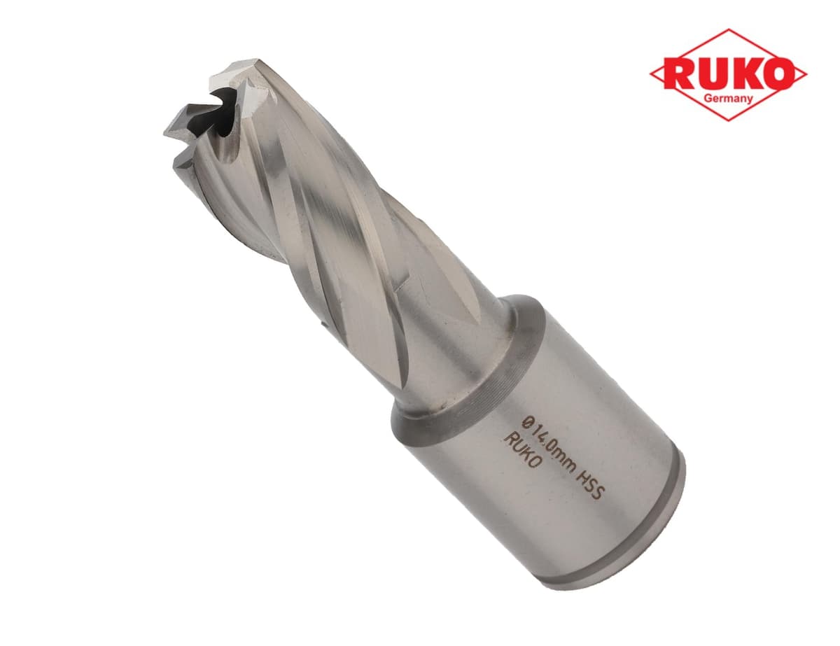 Сверло корончатое RUKO HSS-G 14х63/30 мм Weldon19 108214
