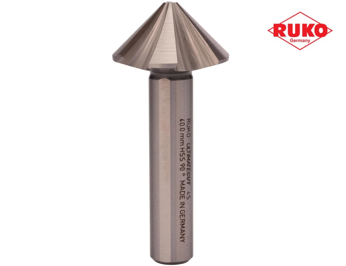 Зенковка RUKO UltimateCut 4S ц/х 90° 40,0 мм HSS-G 4z DIN335C L80 мм Ø12 мм 102894