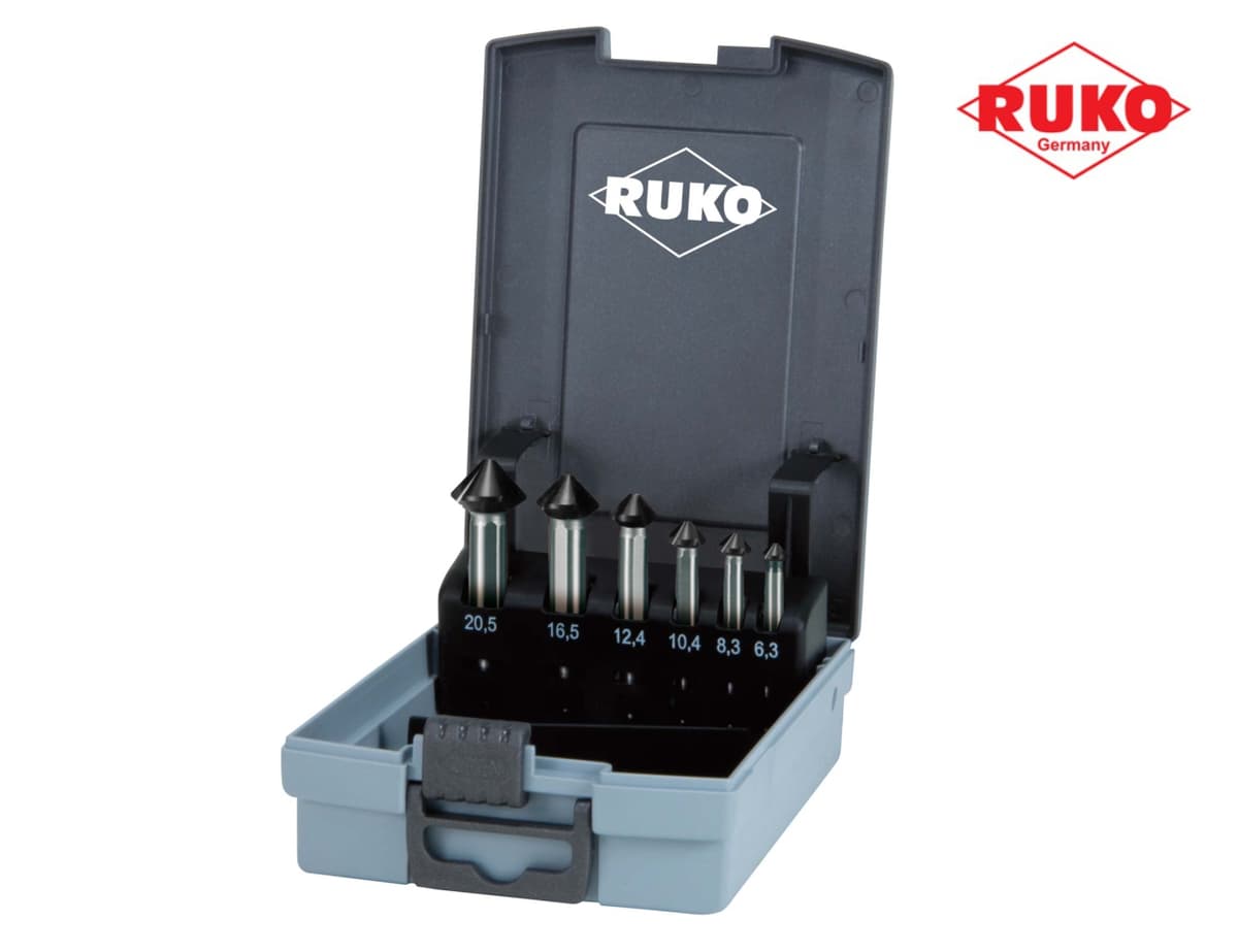 Набор зенковок RUKO UltimateCut 90° 6,3-20,5 мм HSSE-Co5 RUnaTEC 3z 6 шт 102790EPRO