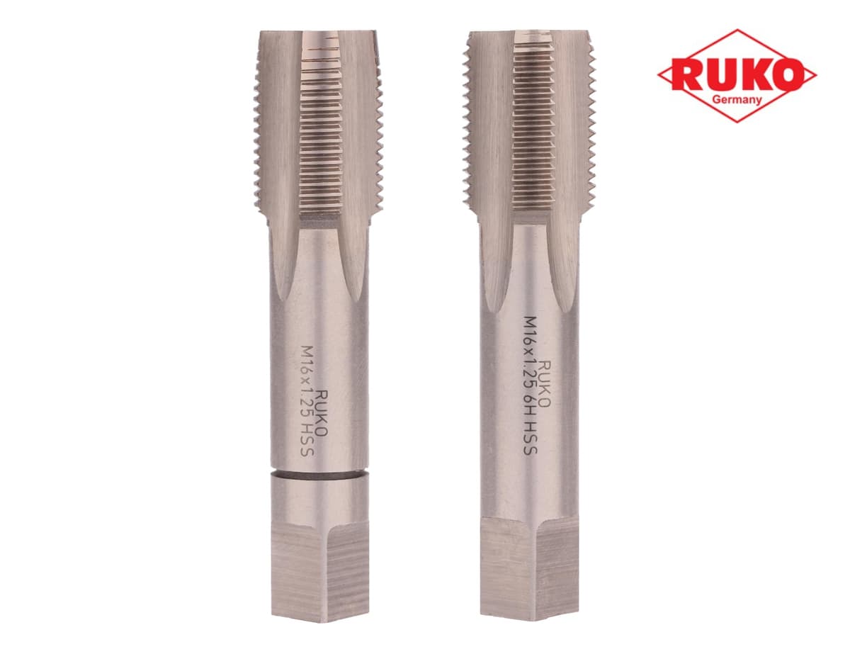 Набор метчиков RUKO HSS-G DIN2181 6h метрическая резьба М16х1,25 мм 2 шт 235162