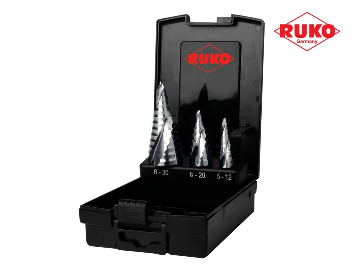 Набор ступенчатых сверл RUKO UltimateCUT HSS-G 5-12/6-20/8-30 мм 3 шт 101626RO
