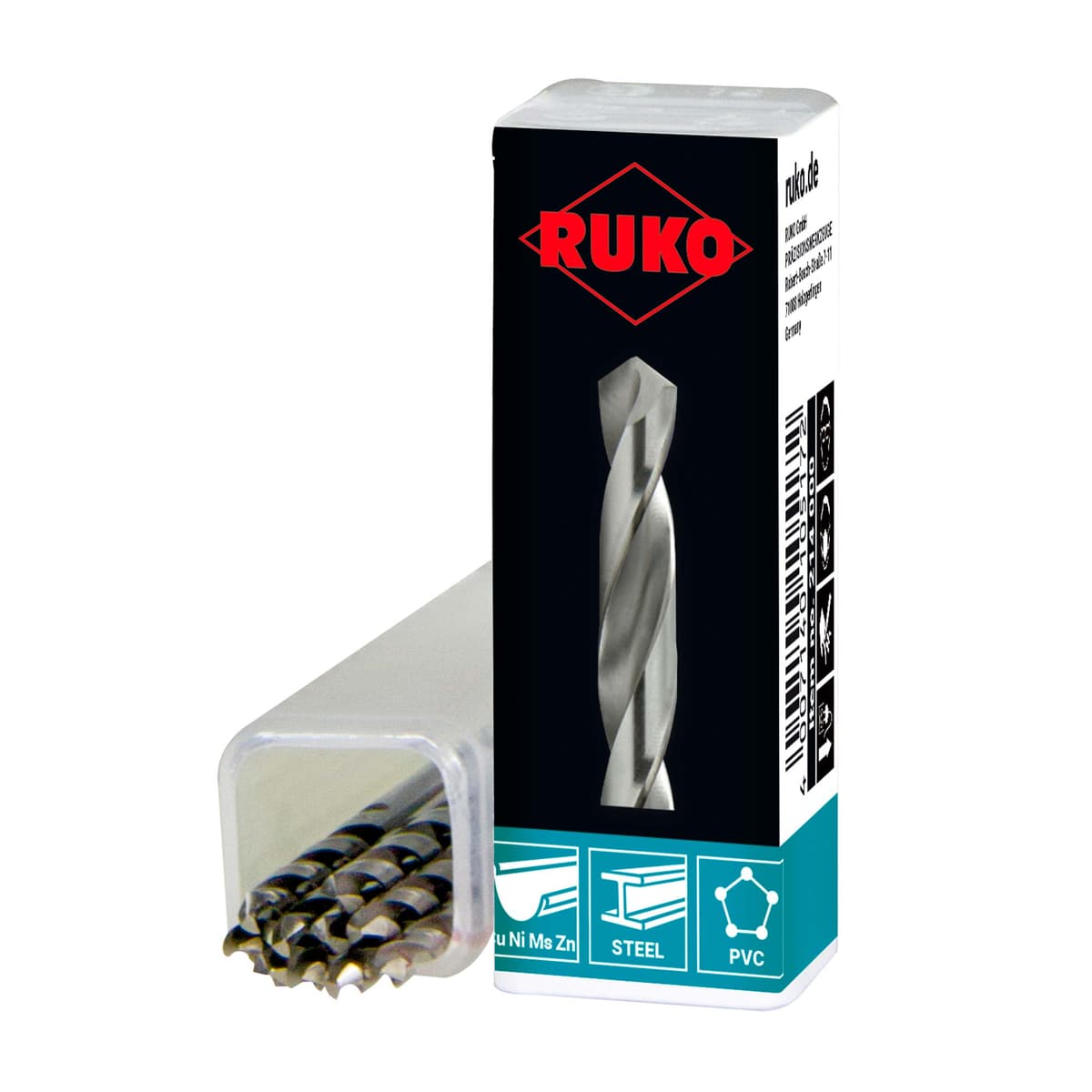 Сверло по металлу RUKO HSS-G 8,75x125/81 мм DIN338 h8 5xD 118° 2140875