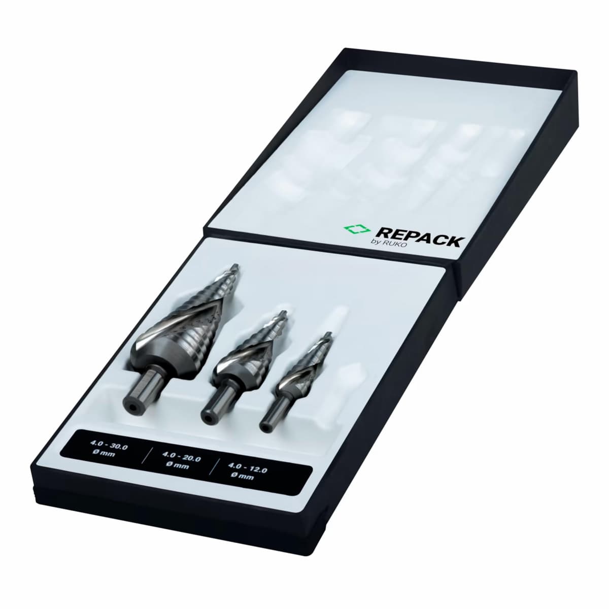 Набор ступенчатых сверл RUKO NextGeneration HSS-G 4-12/4-20/4-30 мм 3 шт 101026RK