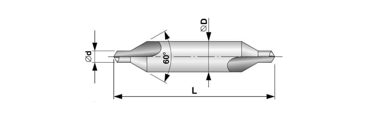Сверло центровочное RUKO HSS-G 1,0x31,5 мм DIN333 Форма А d=3,15 мм 217010