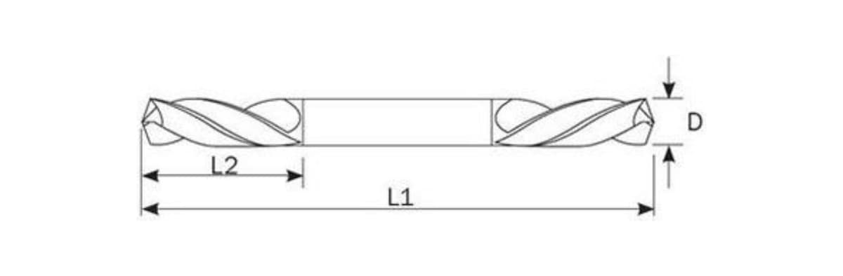 Сверло двустороннее RUKO HSS-G 3,5х52/14 мм DIN 1421C h8 3xD 130° 252035