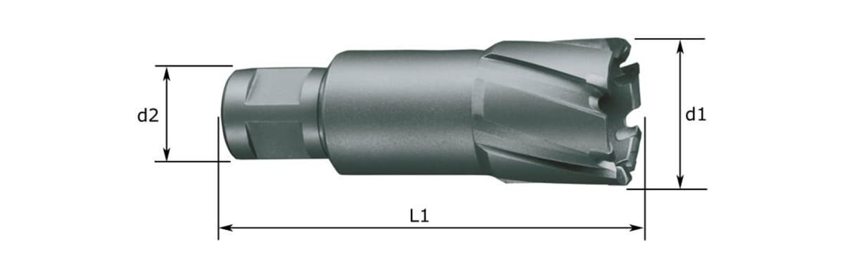 Сверло корончатое RUKO TCT 21х88/55 мм Weldon19 108721