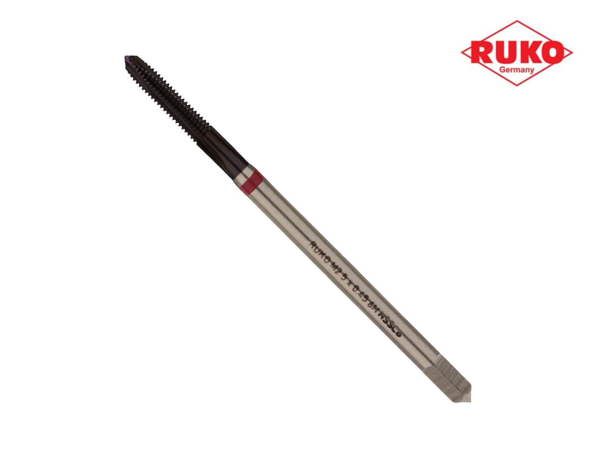 Метчик машинный RUKO HSSE TiALN DIN371 6h метрическая резьба М2,5х0,45 мм 232025EF