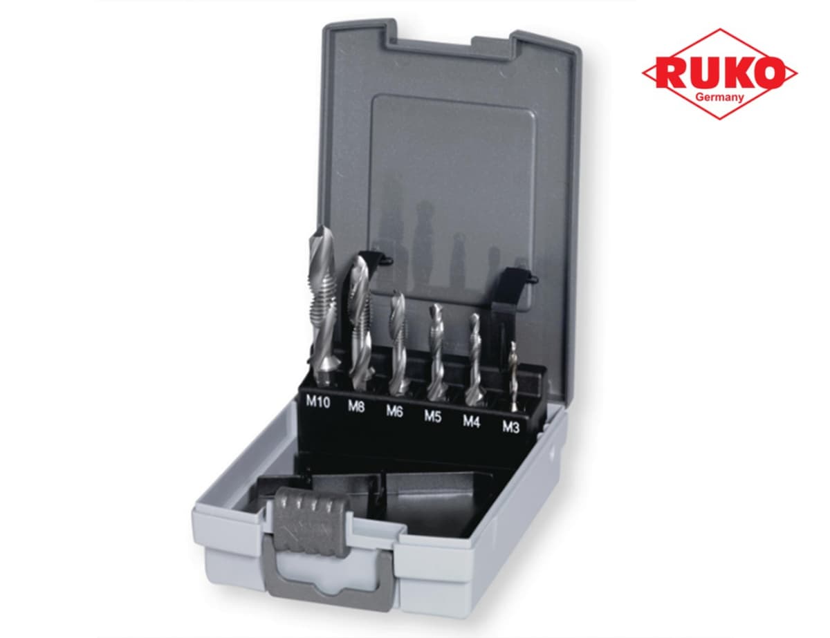Набор метчиков для шуруповерта RUKO 7 предметов M3-M10 HSS-G 270020RO