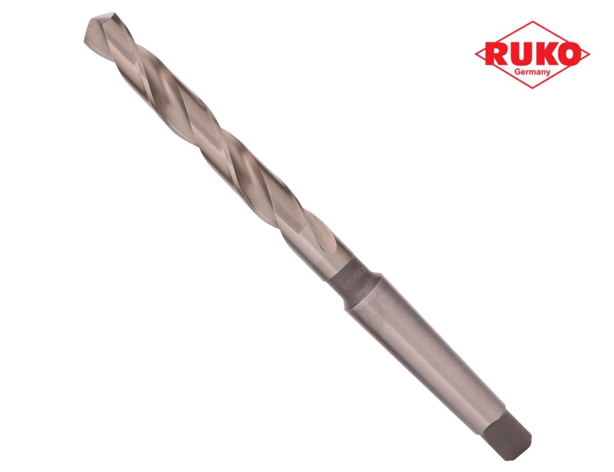 Сверло с коническим хвостовиком RUKO HSSE-Co5 17,0x223/130 мм DIN345 h8 6xD 118° KM2 204170E