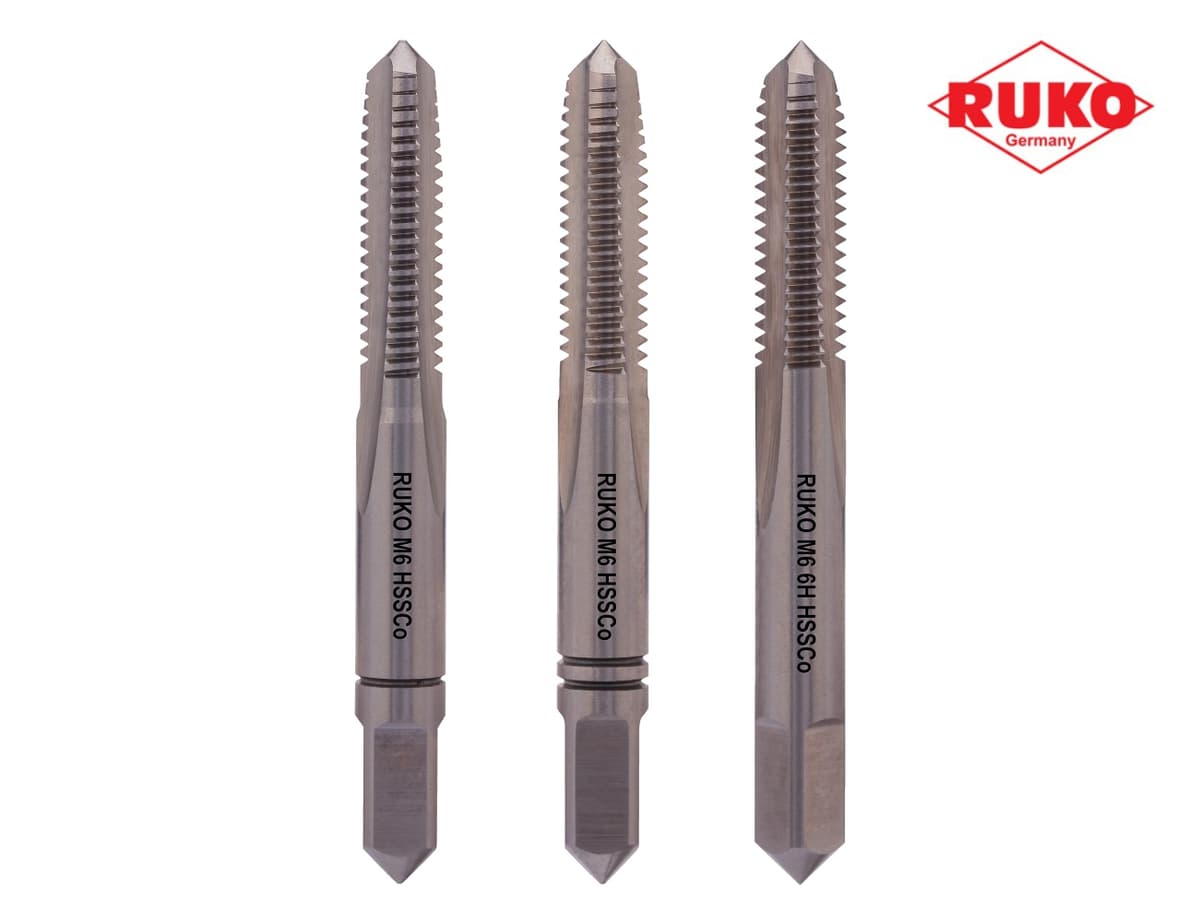 Набор метчиков RUKO HSSE DIN352 6h метрическая резьба М6х1,0 мм 3 шт 230060E