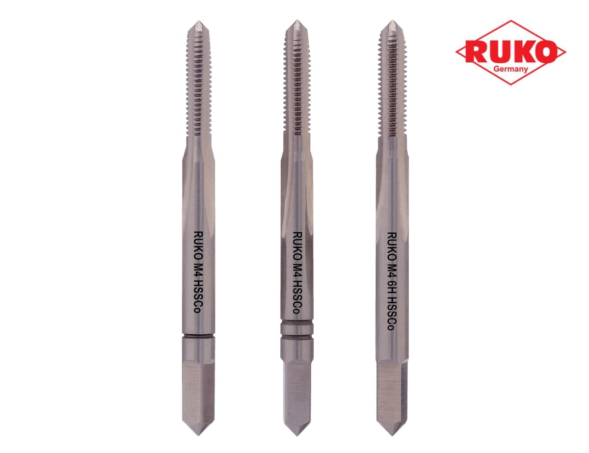 Набор метчиков RUKO HSSE DIN352 6h метрическая резьба М4х0,7 мм 3 шт 230040E